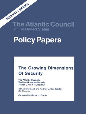 cover image of The Growing Dimensions of Security